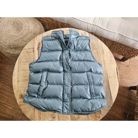 J. Crew Ripstop Down Waterfowl Feather Puffer Vest Women's Size L Green Outdoors - Picture 2 of 12